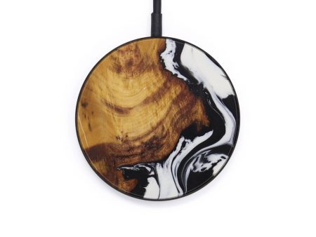 Circle Wood+Resin Wireless Charger - Rubye (Black & White, 591339) For Discount