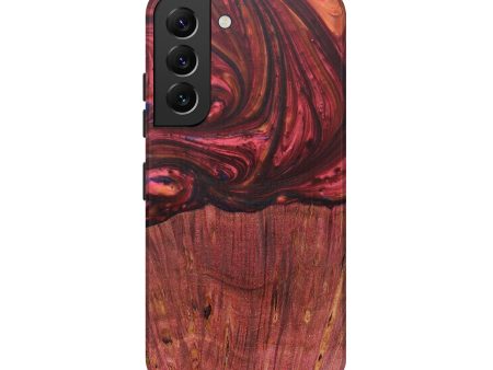 Galaxy S22 Wood+Resin Live Edge Phone Case - Roze (Dark Red, 588687) For Discount