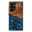 Galaxy S22 Ultra Wood+Resin Live Edge Phone Case - Marley (Teal & Gold, 588747) For Discount