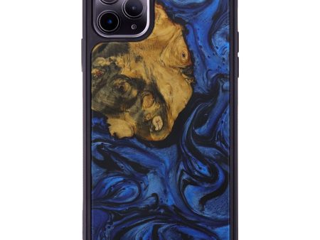 iPhone 11 Pro Max Wood+Resin Phone Case - Lakeisha (Dark Blue, 587498) Supply