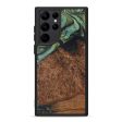 Galaxy S22 Ultra Wood+Resin Phone Case - Amerigo (Dark Green, 589988) on Sale