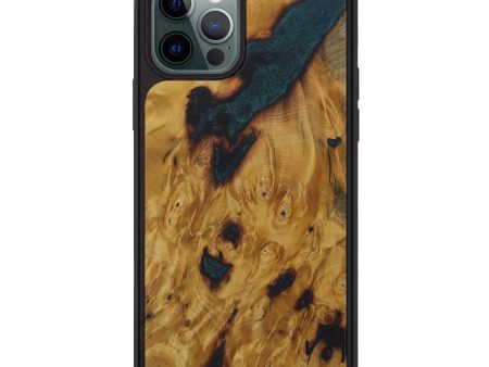 iPhone 12 Pro Wood+Resin Phone Case - Elwyn (Dark Green, 587224) Sale