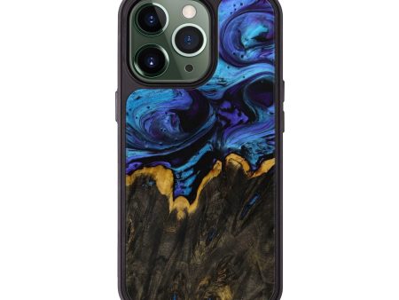 iPhone 13 Pro Wood+Resin Phone Case - Piotr (Purple, 593718) For Sale