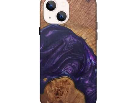 iPhone 13 Wood+Resin Live Edge Phone Case - Elvina (Purple, 592510) Fashion