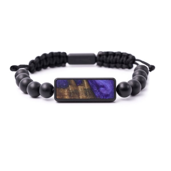 Bead Wood+Resin Bracelet - Kinsey (Purple, 595051) on Sale