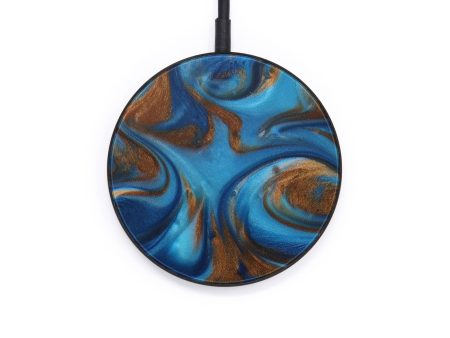 Circle ResinArt Wireless Charger - Molly (Teal & Gold, 590491) Hot on Sale