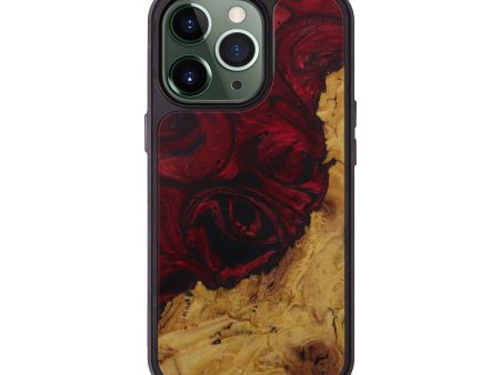 iPhone 13 Pro Wood+Resin Phone Case - Theresina (Dark Red, 587163) Supply