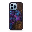 iPhone 14 Pro Max Wood+Resin Phone Case - Woon (Purple, 587631) For Cheap