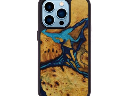 iPhone 14 Pro Wood+Resin Phone Case - Abbi (Mosaic, 592110) For Sale