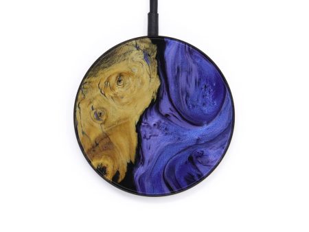 Circle Wood+Resin Wireless Charger - Bethann (Purple, 591176) Fashion