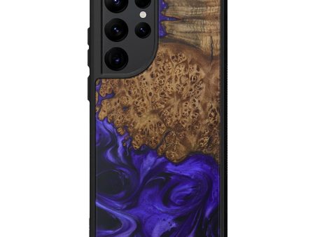 Galaxy S22 Ultra Wood+Resin Phone Case - Detlef (Purple, 595049) on Sale