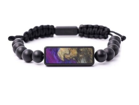 Bead Wood+Resin Bracelet - Nawa (Purple, 588573) Supply