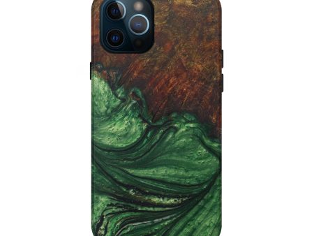 iPhone 12 Pro Wood+Resin Live Edge Phone Case - Zia (Dark Green, 587064) Online Hot Sale