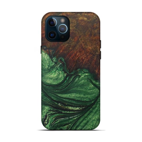 iPhone 12 Pro Wood+Resin Live Edge Phone Case - Zia (Dark Green, 587064) Online Hot Sale