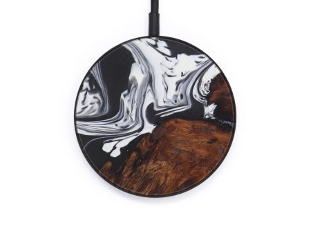 Circle Wood+Resin Wireless Charger - Tresa (Black & White, 592625) Fashion