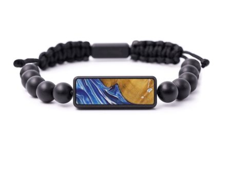 Bead Wood+Resin Bracelet - Allyn (Dark Blue, 588257) Online Hot Sale