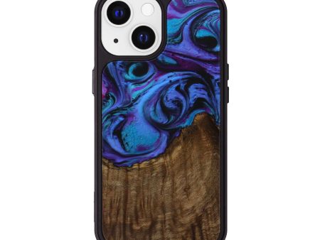 iPhone 13 Wood+Resin Phone Case - Agata (Purple, 592555) For Cheap