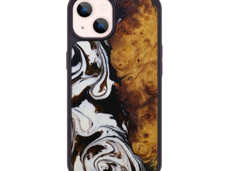 iPhone 14 Wood+Resin Phone Case - Beaulah (Black & White, 594033) Discount