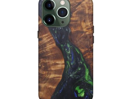 iPhone 13 Pro Wood+Resin Live Edge Phone Case - Gilberta (Dark Green, 594886) Sale