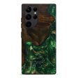 Galaxy S22 Ultra Wood+Resin Live Edge Phone Case - Brandie (Dark Green, 588734) Hot on Sale