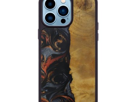 iPhone 14 Pro Max Wood+Resin Phone Case - Shanell (Metallic, 592310) Cheap