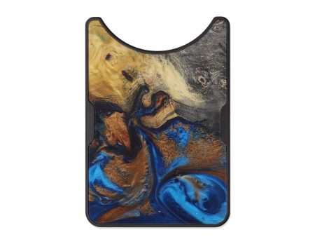 Alloy Wood+Resin Wallet - Chai (Teal & Gold, 590473) Hot on Sale