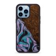 iPhone 14 Pro Max Wood+Resin Phone Case - Savion (Purple, 593710) For Cheap