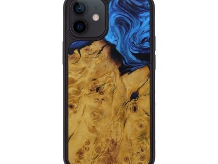 iPhone 12 mini Wood+Resin Phone Case - Elspeth (Dark Blue, 591351) Online