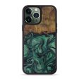 iPhone 13 Pro Max Wood+Resin Phone Case - Corrinne (Dark Green, 587234) Online now