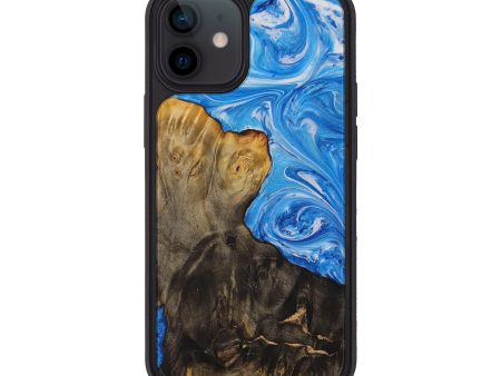 iPhone 12 mini Wood+Resin Phone Case - Dakoda (Light Blue, 594093) Online