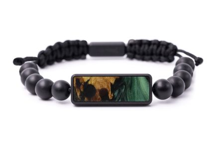 Bead Wood+Resin Bracelet - Corda (Dark Green, 591273) Online