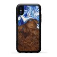 iPhone X Wood+Resin Phone Case - Sultan (Dark Blue, 588339) For Sale