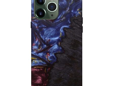 iPhone 13 Pro Max Wood+Resin Live Edge Phone Case - Cornelis (Dark Blue, 590038) Supply