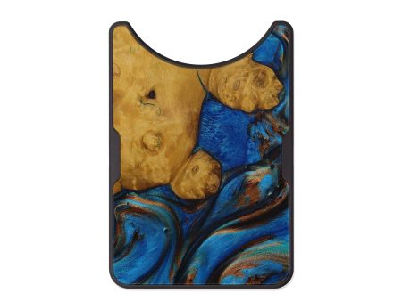 Alloy Wood+Resin Wallet - Gladyce (Teal & Gold, 590744) Hot on Sale