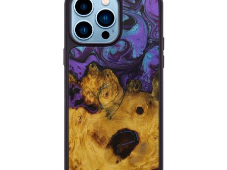 iPhone 14 Pro Max Wood+Resin Phone Case - Nataline (Purple, 590334) Hot on Sale