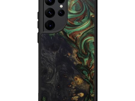 Galaxy S22 Ultra Wood+Resin Phone Case - Nick (Dark Green, 590946) Supply