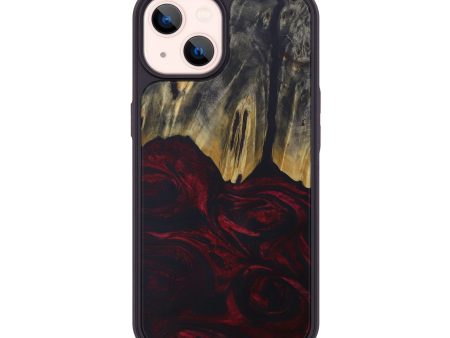 iPhone 14 Wood+Resin Phone Case - Dulsea (Dark Red, 587403) Discount