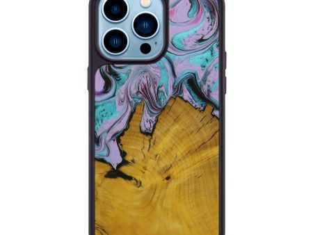 iPhone 14 Pro Max Wood+Resin Phone Case - Shanae (Purple, 595034) Online