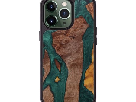 iPhone 13 Pro Wood+Resin Phone Case - Demarion (Mosaic, 595297) For Cheap