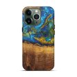 iPhone 13 Pro Wood+Resin Live Edge Phone Case - Danny (Teal & Gold, 594898) Online