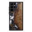 Galaxy S22 Ultra Wood+Resin Phone Case - Oneal (Black & White, 588835) Hot on Sale