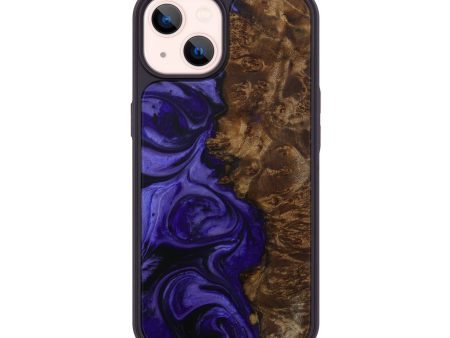 iPhone 14 Wood+Resin Phone Case - Vanna (Purple, 591071) For Cheap