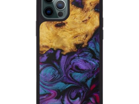 iPhone 12 Pro Max Wood+Resin Phone Case - Malva (Purple, 593690) Fashion