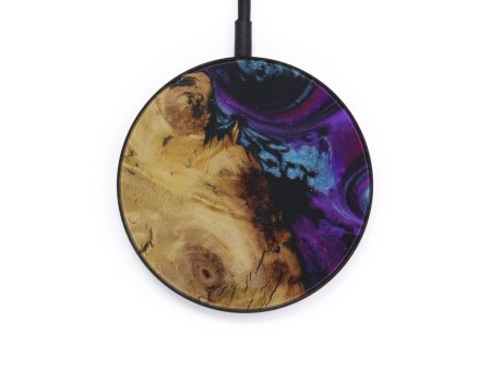 Circle Wood+Resin Wireless Charger - Rocke (Purple, 587592) Fashion