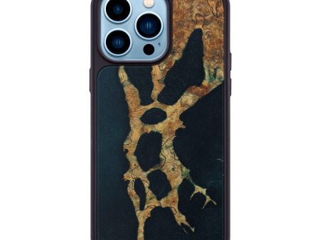 iPhone 14 Pro Max Wood+Resin Phone Case - Neste (Dark Green, 587138) Online