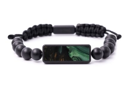 Bead Wood+Resin Bracelet - Marvell (Dark Green, 591272) Online now