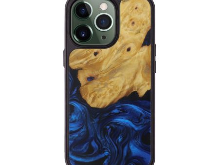 iPhone 13 Pro Wood+Resin Phone Case - Prida (Dark Blue, 593144) Online