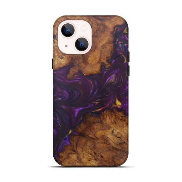 iPhone 14 Wood+Resin Live Edge Phone Case - Miklos (Purple, 592520) Online Hot Sale