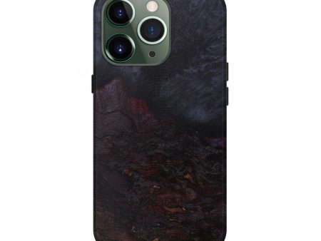 iPhone 13 Pro Wood+Resin Live Edge Phone Case - Galina (Pure Black, 589801) Online Hot Sale