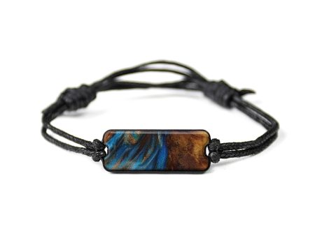 Classic Wood+Resin Bracelet - Marlie (Teal & Gold, 590751) Fashion